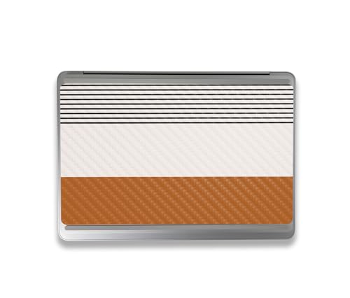Image of MightySkins Carbon Fiber Skin Compatible with Microsoft Surface Laptop Studio 2 (2023) Full Wrap Kit - Neutral Stripes | Protective, Durable Textured Carbon Fiber Finish | Made in The USA