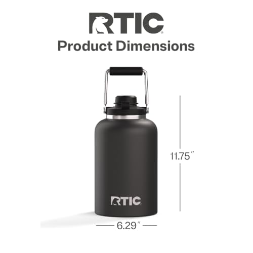 RTIC Outback Jug 1 Galón Termo Negro Con Interior Cerámico miniatura 4