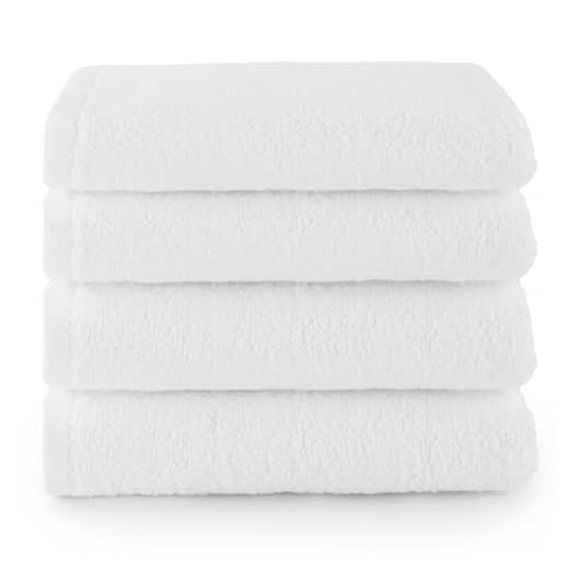 Top Towel – Toallas Cara/Bidé (4 Piezas): Toallas Baño Suaves y Absorbentes – Algodón 100%, 400 g/m², Sin Pelusa