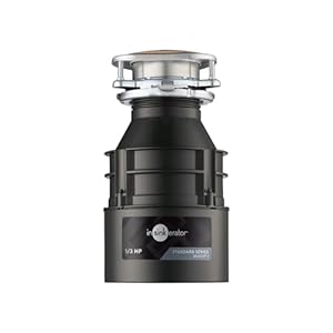 InSinkErator Garbage Disposal, Badger 1, Standard Series, 1/3 HP Continuous Feed, Black, Waterborne Grey Enamel