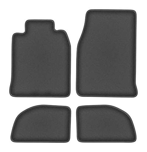 Tapis de sol Porsche 968 Coupé en velours graphite Durban 4 pièces