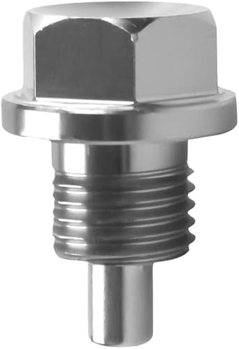 Miniatura 1 de Tapón magnético de drenaje de aceite para automóvil, tapón de drenaje de aceite de aleación de aluminio con junta de lavadora de aplastamiento de