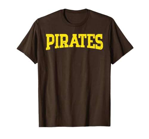 Pirates Vintage Buccaneer Sea Crew Costume Men Women Kids T-Shirt, Men, Brown, XX-Large