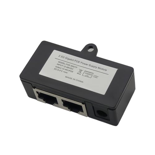 2.5G PoE Injectors Integrated Power Supply Module 2.5G POE Adapter Supports 12-48V for Networking Bridge Security Cameras