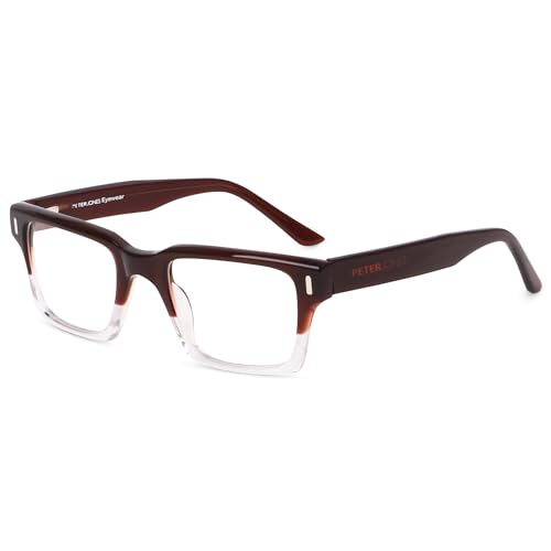 Image of Peter Jones Acetate Unisex Large Broad Style Premium Spectacle Frame with Spring Hinges (U001)