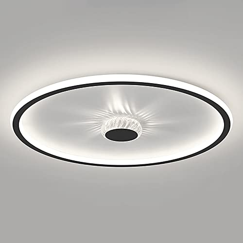 Plafonnier décoratif pour chambre à coucher au design circulaire noir - 2