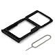 MMOBIEL Dual SIM Kartenhalter Kompatibel mit Huawei P30 Lite New Edition 2020 - SIM Card Tray Schlitten - Inkl. SIM Pin - Schwarz