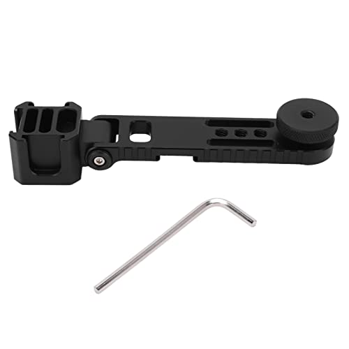 Image of Triple Cold Shoe Bracket, Phone Mount Exten Bar, 180 y Mount Plate with 1 /4 Inch S Holes, C lizer Accessory for DSLR Cs and Video Equipment