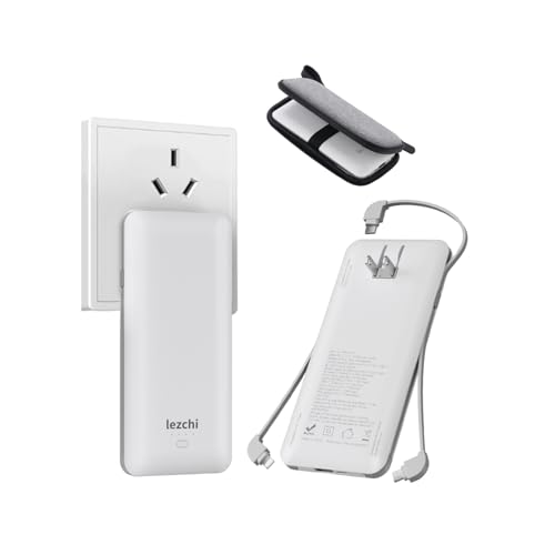 lezchi Portable Power Bank, Ultra Slim 10000mAh Portable Charger, USB C External Battery Pack with...