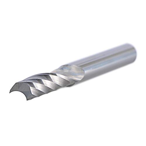 SpeTool Single Flute (O Flute) Spiral End Mill Aluminum Cutter Carbide Router 1 inch Cutting Length with 1/4Inch Shank for Aluminum Acrylic PVC MDF Plastic - Image 4