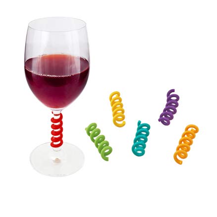 Segnabicchieri In Silicone Per Vino - 12 Colorati E Riutilizzabili Per Feste E Eventi - Foto 6