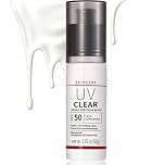 Mineral Sunscreen SPF 50+,Zinc Oxide Sunscreen Face & Body Moisturiser, Sun Cream Face Calms & Protection Skin, No White Cast Sun screen for Pore Prone Skin Sensitive Skin, UV Clear Broad-Spectrum,50G