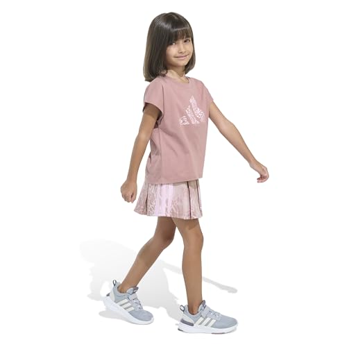 Image of adidas Girls' Sleeveless Box Top and Aop French Terry Skort Set