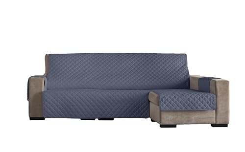 Estoralis | EDEN | Copridivano con Penisola | Tessuto trapuntato reversibile | Pietra | Chaisse Longue 290 cm Penisola Destra | Dimensioni del tessuto 290 x 255 cm (larghezza per altezza)