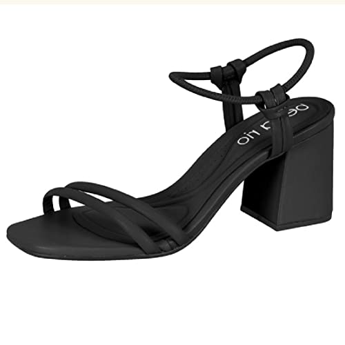 Sandália Feminina Beira Rio – Salto Grosso, Confortável e Elegante – Preta - 37