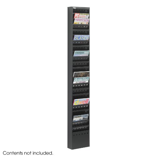image for Safco Products 4322BL Steel Magazine Rack - 23 Pocket Wall Mounted Dis