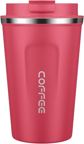 Travel Coffee Mug 12oz: Insulated Coffee Cups with Leakproof Lid, Reusable Travel Mug to Go with Seal Lid, Vacuum Stainless Steel Tumbler for Hot/Cold Drinks