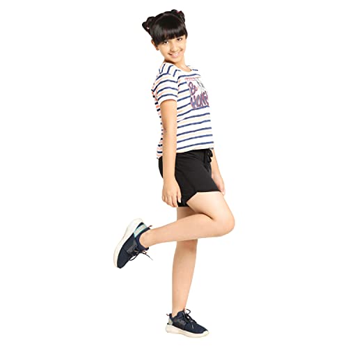 Image of Real Basics Premium Cotton Shorts for Girls - Regular Fit Printed Girl Shorts (Pack of 1)