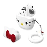 Airpods Case, Dolopow AirPods Accessories Shockproof Protective Premium Silicone Cover Skin for AirPods Charging Case 2 & 1 (Hello Kitty)