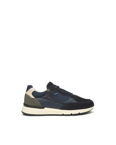 Nero Giardini I500871U - Zapatillas para hombre de ante, piel y lona, turquesa, 46 EU