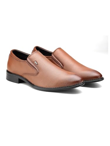 Image of Lee Cooper LC1474E2R Men's Lightweight Leather Shoes | Comfortable, Stylish Slip-On Formal Footwear for Office, Business 40EU 6UK