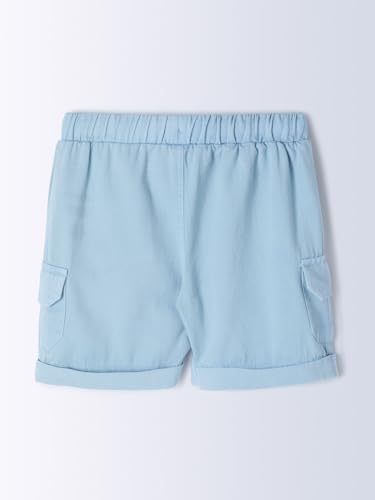 Image of Milou Girls 100% Cotton Stripes Allover Print Biowash Shorts | Soft & Breathable, Safe Dyes, Label-Free Comfort