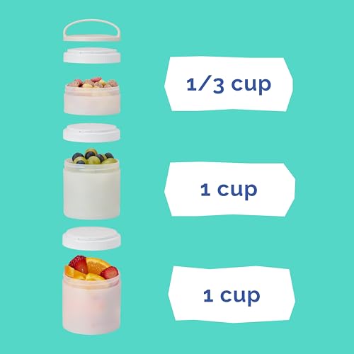 Image of (Moana) DiSNEY PRINCESS Whiskware Stackable Snack Pack - 3 Jar + Handle - Blue /Orange /Pink