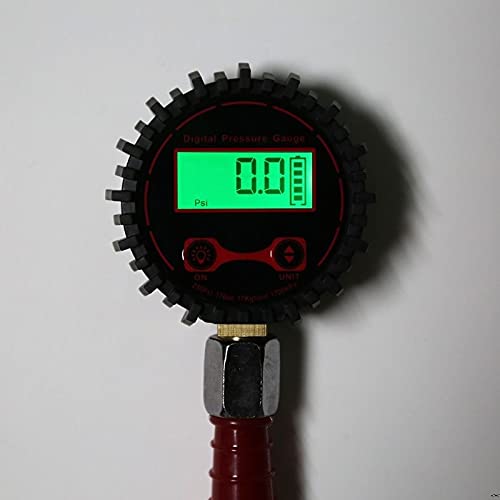 Manometro per Auto Veicolo RV Manometro per Pneumatici Manometro per Pneumatici a Doppia Testa Gonfiatore per Pneumatici con Luce
