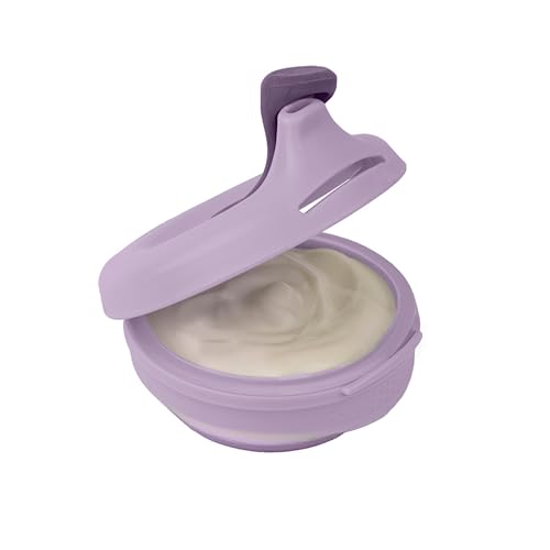 Image of b.box Fill + Feed (Peony) | Reusable Baby Food Pouch | For Babies & Toddlers 4m+ | Silicone/Nylon Pouch, BPA-Free Lid | Dishwasher & Microwave Safe | 110mL (3.7oz, ½ Cup) Capacity