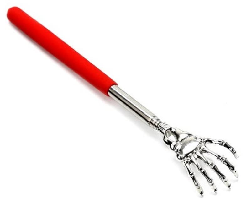 Image of Alexvyan Small Adjustable Portable Extendable Back Scratcher, Metal Stainless Steel Telescoping Itching Stick Tool (Pack of 1-5Finger)