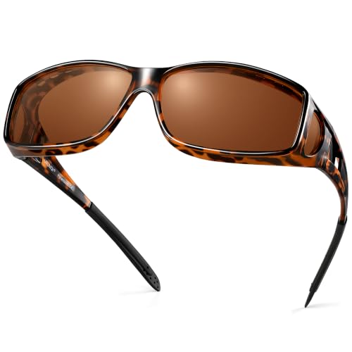 Image of URUMQI Polarized Sunglasses Fit Over Glasses for Men Women, Wraparound Sun Glasses UV400 Protection for Driving Fishing