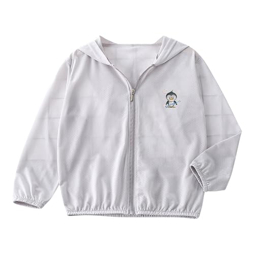 Toddler UPF 50+ Sun Proof Clothing Lightweight Breathable Zipper Long Sleeve Hiking Jacket Loose Outwear Clothes