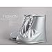 Garneck Sports Rain Boot Galoshes 1 Pair Shoes Cover Skid-Proof Rain Shoes Cover Reusable Snow Overshoes Boots Protectors for Outdoor Walking Riding Size L (Silver Grey) Boot Rain Covers