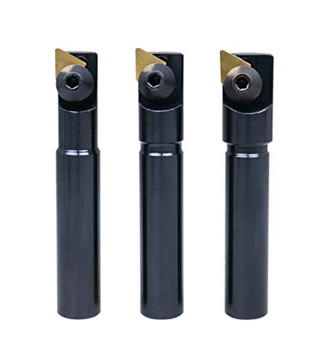 Accusize Industrial Tools 3 Pc Miniature Indexable End Mill Set, 1/2'' Shank, 0046-0510 #TOP6