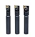 Accusize Industrial Tools 3 Pc Miniature Indexable End Mill Set, 1/2'' Shank, 0046-0510