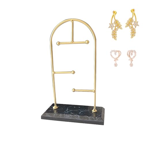 Soporte de exhibición de joyas, torre de joyería de 3 niveles, organizador de joyas de 3 niveles, organizador de joyas para collares, aretes, pulseras y anillos, soportes de joyería y exhibiciones,