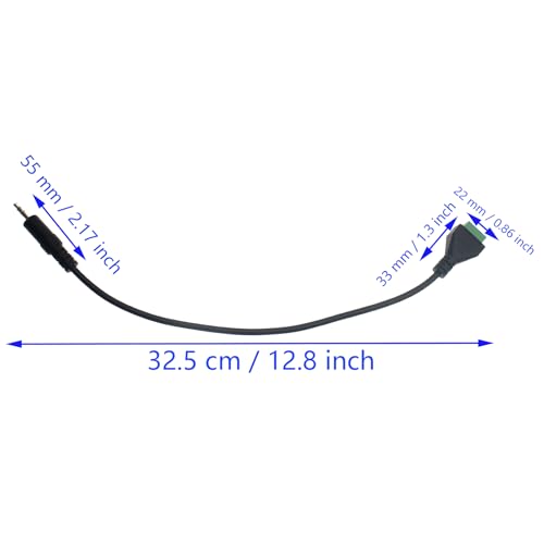 Cable Adaptador RCA 3.5mm 3P Terminal 32.5 cm miniatura 2
