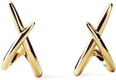 Ana Luisa Trendy Stud Earrings for Women - 14K Gold Plated and Si...