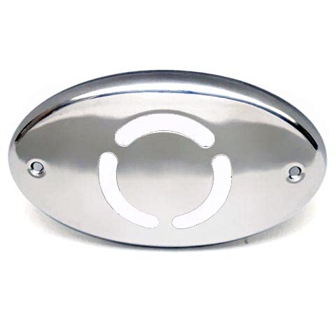 SeaLux Marine Boat 4-3/8" x 2-5/8" Stainless Steel Hidden Drop in Single Horn Cover Grill/Sea Ray Boat (2 Packs)