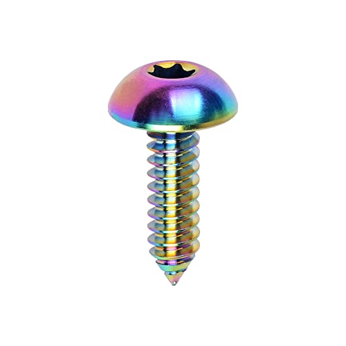 Tornillo autorroscante M5 x 17mm cabeza botón titanio miniatura 2