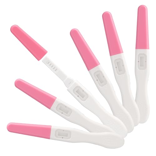 6 PCS Test de Embarazo, Pruebas Individualmente Selladas, Alta Sensibilidad de HCG 25 mIU, Resultados Rápidos en 3 Minutos, Precisión Superior para Detección Fiable de Embarazo