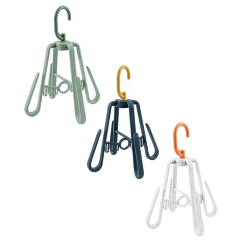 LALADEFIEE Tendedero para Zapatillas Plegable 3 Piezas Soporte Colgante Giratorio para Secar Zapatos Plástico Resistente Colores Organizador para Secado en Hogar