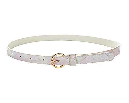 Ovogbee Belt For Girl 3 Pack Fashion Pu Leather Kid Girl Belt Black Pink White Medium #TOP4