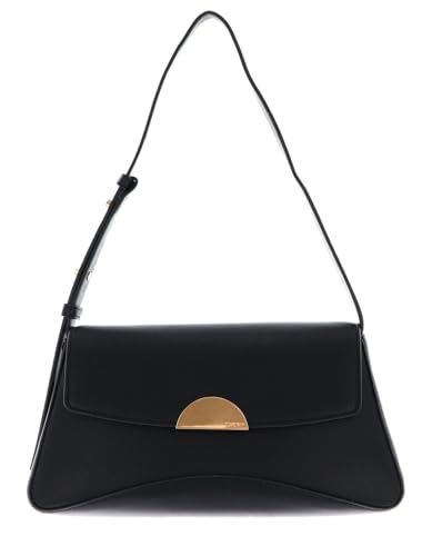 Image of DKNY Luna Flap Shoulder Bag Black / Gold, Blk / Gold, One size