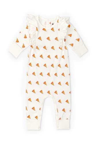 Image of MONICA + ANDY Double Ruffle Romper, 100% Organic Baby Clothes for Girls, Baby Onesie, Newborn, Infant & Toddler Sizes