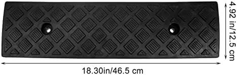 Heavy Duty Rubber Curb Ramp for Driveway - Long Threshold Ramp for Motorcycles, Wheelchairs, and Other Vehicles