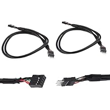 MEIRIYFA USB Header Extension Cable, USB 2.0 9-Pin Male to 9-Pin Female Internal Motherboard Header Cable for USB Ports, Expansion Cards and Motherboard Ports 20.3 inches2 Pack