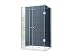 Produktbild U Form Duschkabine Dusche Benito 90 x 75 x 180cm / 8 mm/ohne Duschtasse
