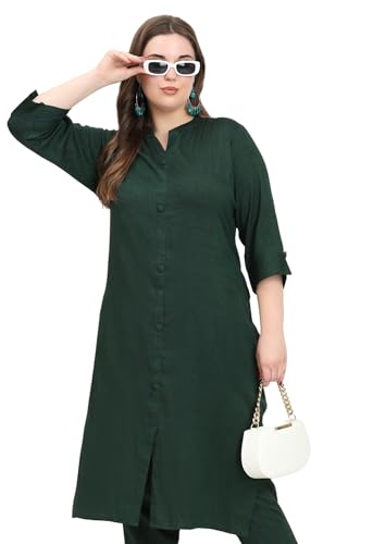 Image of SINDOORI Collar Kurta for Women Solid Colour S to 6XL Plus Size Kurta for Women