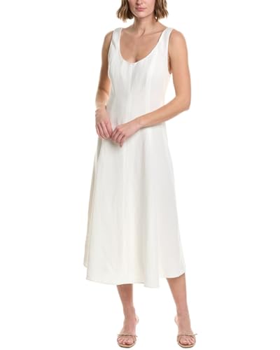 Image of Vince Women's Panelled Scoop Neck Dress
